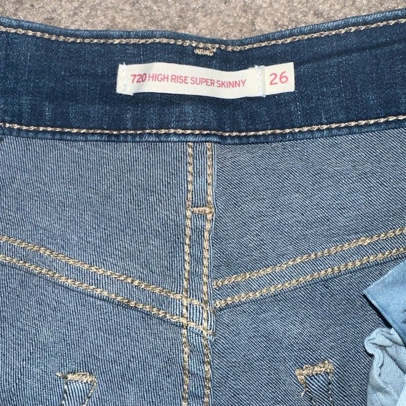 GUC | Levi’s 720 high rise super skinny jeans | size 26 - Picture 7 of 8
